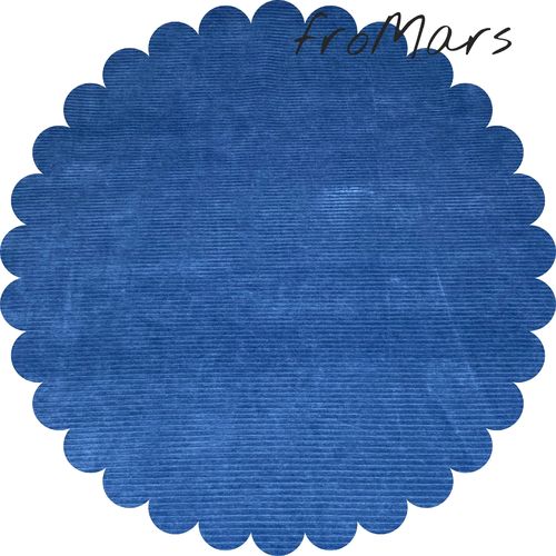 Cord Jersey - Hilco - breit gerippt - Blau